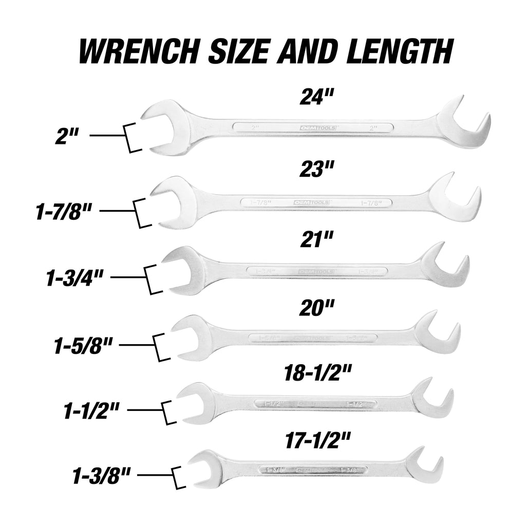 Jumbo Angle Head Wrench Set (1-3/8" - 2"), SAE, 6 Piece Set - Image 4