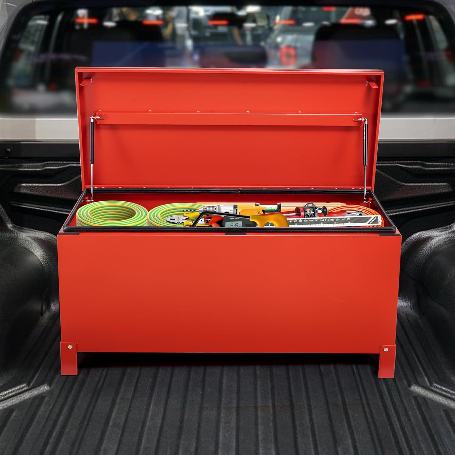 Ladcaser Truck Tool Box Jobsite Storage Box Toolbox Chest Cabinet 36inch Heavy Duty Truck Bed Toolbox Tools Organizer with Side Handles for - Image 6