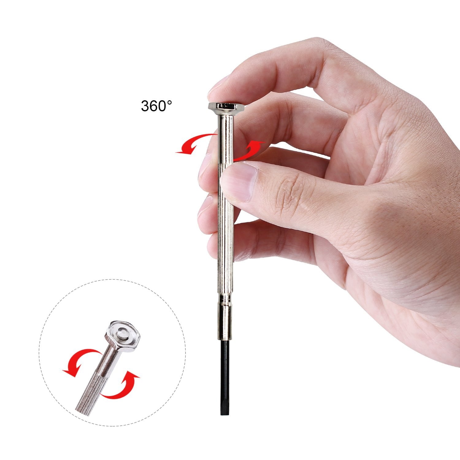 Mini Precision Screwdriver Set, 16 Pcs with Case, Flat head Phillips Hex Socket Head, Suitable for Watch Repair, Eyeglass Repair, Laptop Rep - Image 3