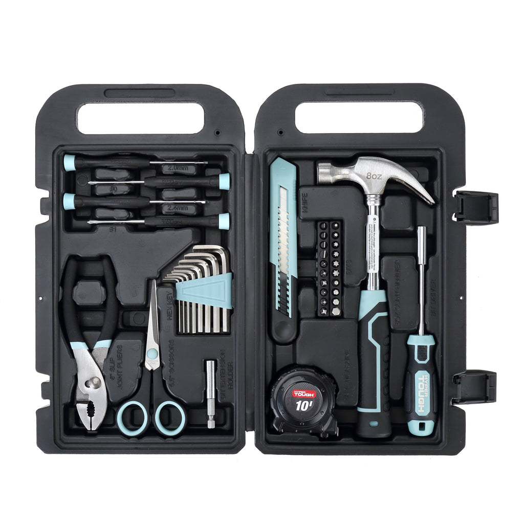 40-Piece Seafoam Household Tool Kit for Basic Repairs and Projects - Image 5