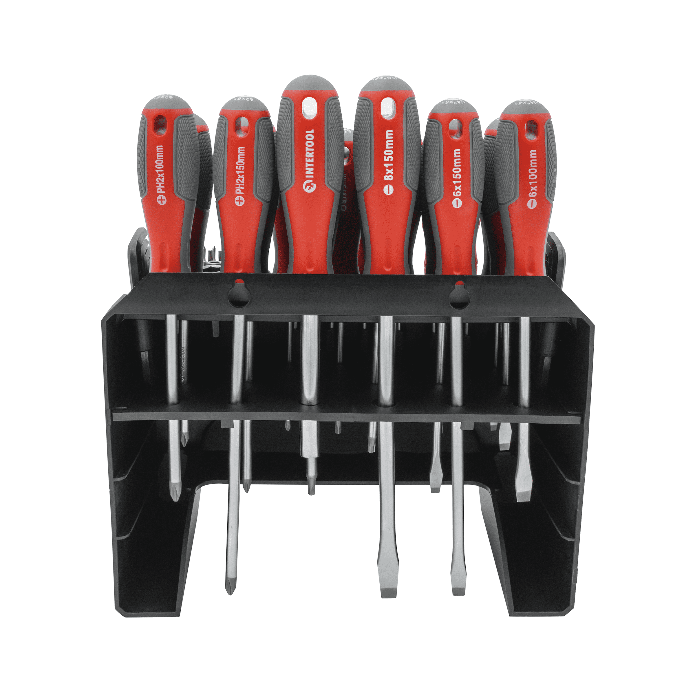INTERTOOL 114-Piece Magnetic Screwdriver Set with Organizer VT08-3372 - Image 2