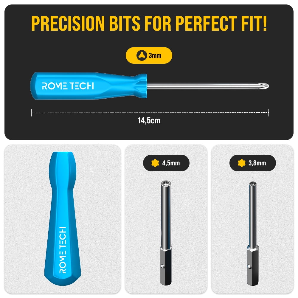 Gamebit Screwdriver 3.8mm 4.5mm & Tri-Wing Screwdriver Gameboy Set - Image 3