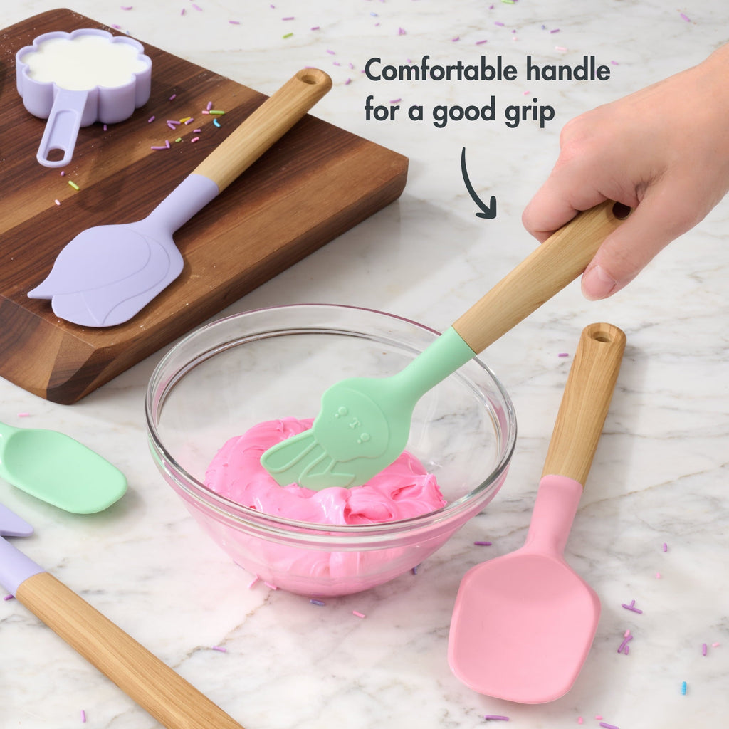 Way To Celebrate 5-Piece Baking Tools. Purple, Pink and Green