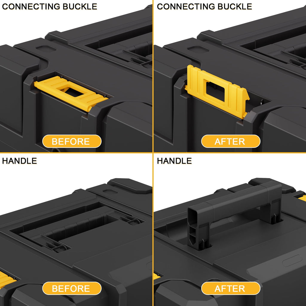 4-in-1 Tool Box with Wheels, Stackable Modular Tool Storage System with Drawers, 755lbs Heavy Duty Mobile Tool Chest ... - Image 6
