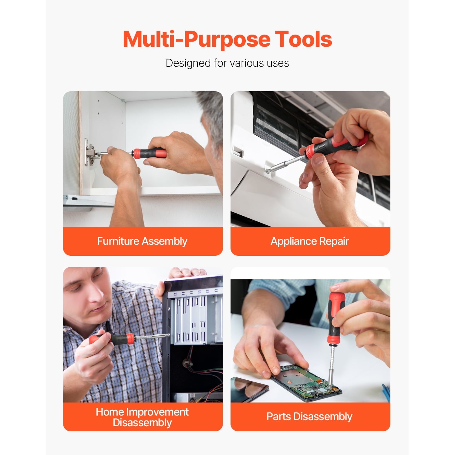 13-in-1 Magnetic Screwdriver Set with Multi Bits, Includes Phillips, Flat Head, Torx, and Square Bits, Ideal for Repa... - Image 3