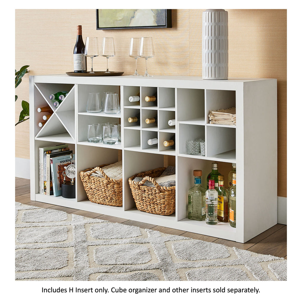 Better Homes &amp; Gardens H Shelf Insert for Cube Organizers, White Texture