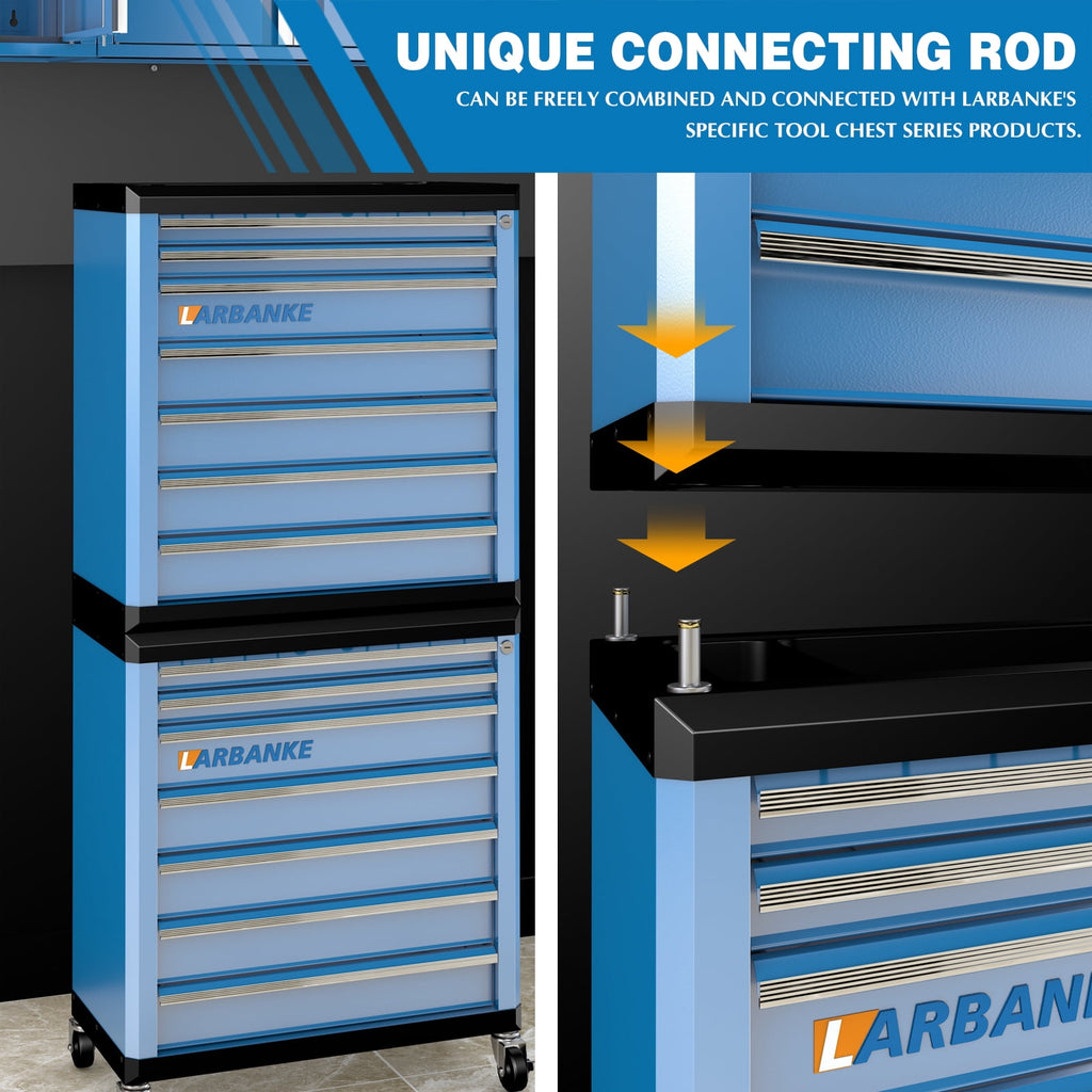 7-Drawer Rolling Tool Chest with Lock, Cectable Tool Cabinet & Cart for Garage Workshop Storage - Image 4