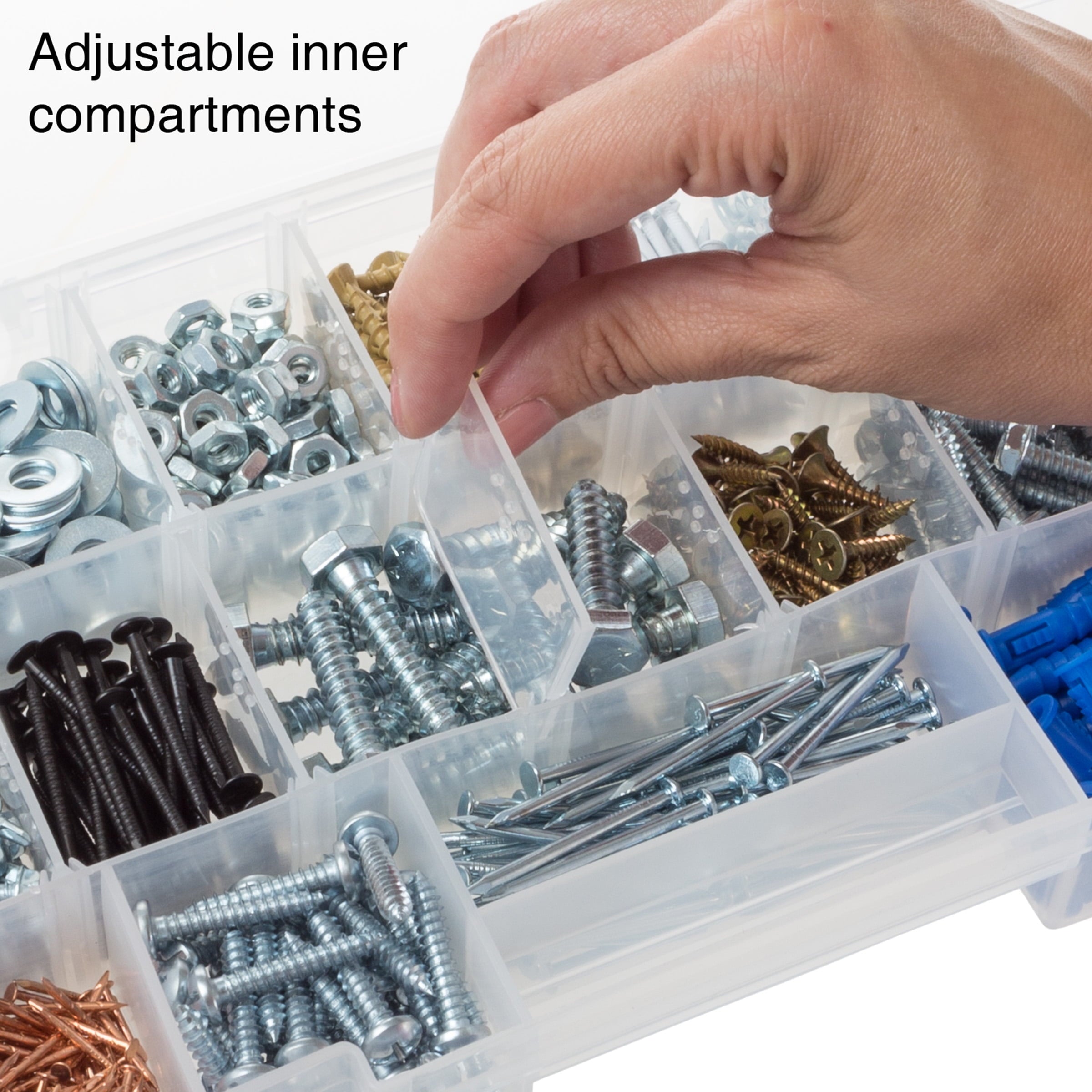 and Tool Box-Durable Organizer Utility Box-4 Drawers with 19 Compartments Each for Hardware Fish Tackle Beads and Mor... - Image 5