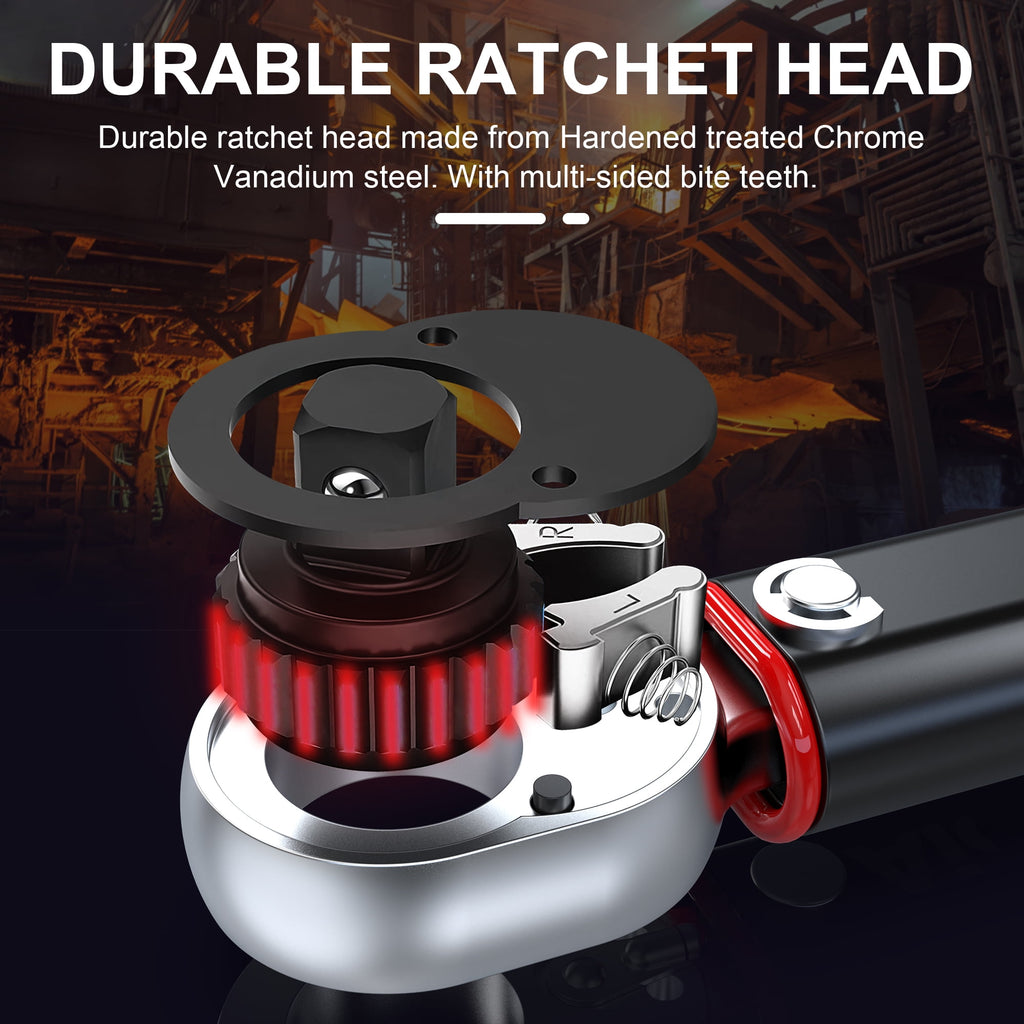 1/4 Inch Drive Click Torque Wrench Set 20-260 in.-lb. / 2.26-29.38 Nm 11 Pieces Black - Image 4