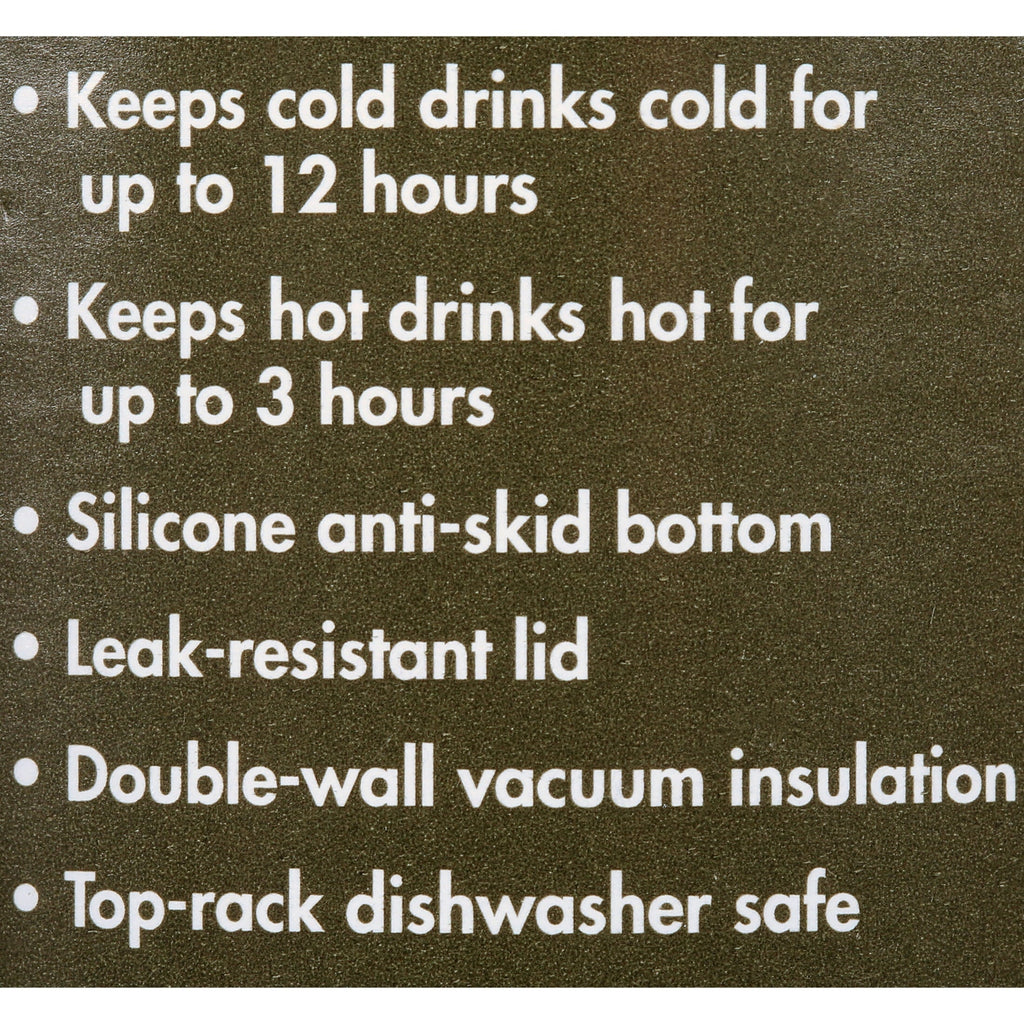 Ozark Trail 18 oz Stainless Steel Insulated Tumbler with Handle, Black
