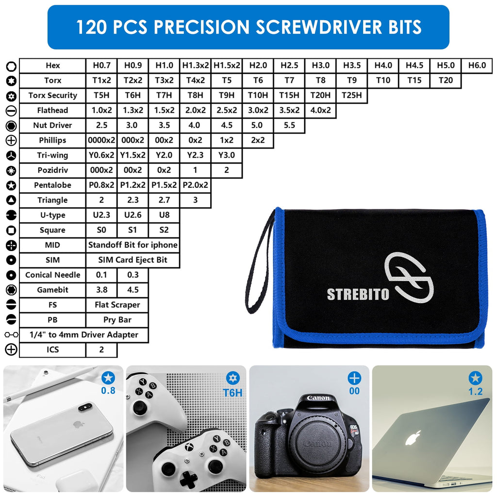 Precision Screwdriver Sets  142-Piece Electronics Precision Screwdriver with 120 Bits Magnetic Repair Tool Kit for iPhone, Computer,Househol - Image 2