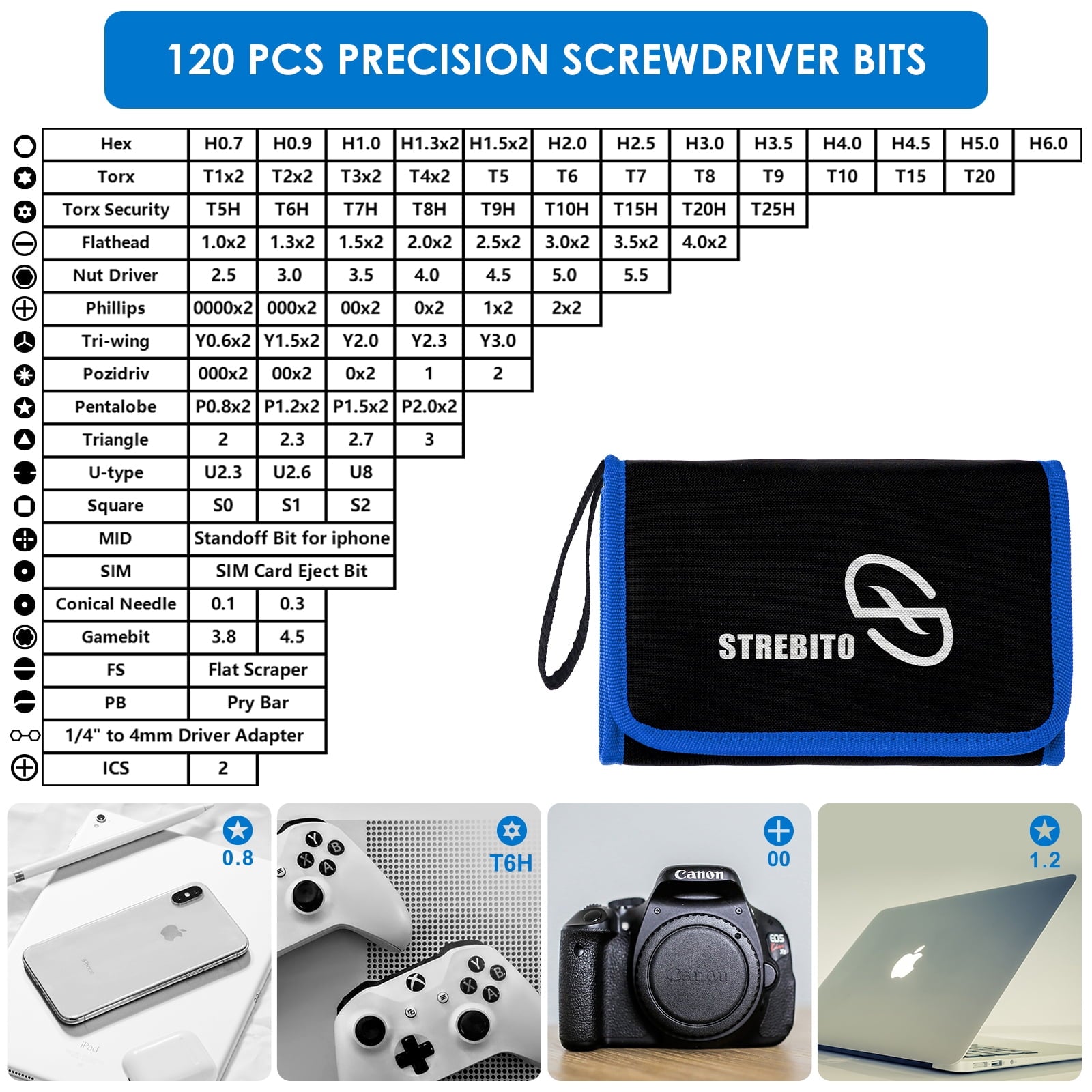 Precision Screwdriver Sets  142-Piece Electronics Precision Screwdriver with 120 Bits Magnetic Repair Tool Kit for iPhone, Computer,Househol - Image 2