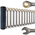 11Pcs Set , 1/4“-3/4”, Combination Set in Cr-V Steel with Storage Pouch