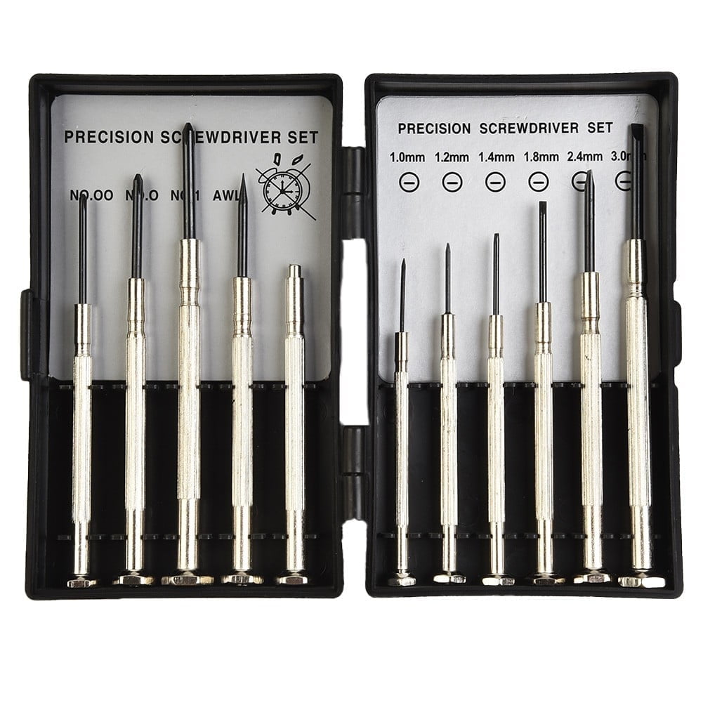 Clupup 11 Pcs Precision Screwdriver Set Corrosion Resistance Rust Repair Tool Set For Watches Glasses Jewelry Small Screw DIY Tool Kit