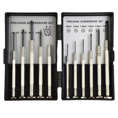 Clupup 11 Pcs Precision Screwdriver Set Corrosion Resistance Rust Repair Tool Set For Watches Glasses Jewelry Small Screw DIY Tool Kit