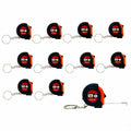 12 Pieces 1m/3ft Mini Keychain Portable Retractable Steel Tape Metric/Inch Measuring Tape Ruler Slide Lock for Body M...