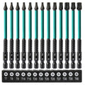 13Pcs Torx Bit Set, Star Screwdriver Bit Set, 1/4" Hex Drive Bits for DIY, Woodworking, Automotive, S2 Chrome Vanadiu...