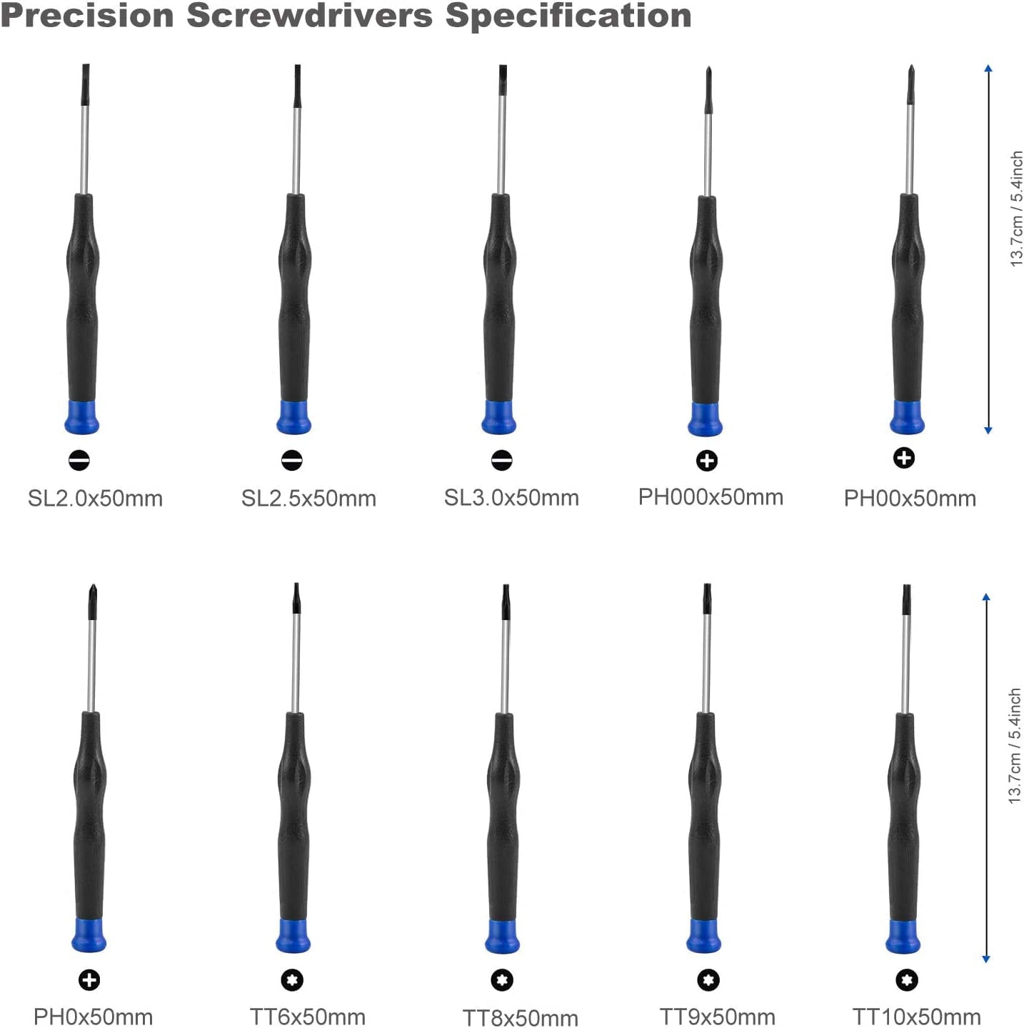 Magnetic Screwdriver Set, 79-Piece Multi-Purpose Slotted/Phillips Screwdriver Kit with Precision Screwdrivers, Allen ... - Image 3