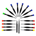 18Pcs Screwdriver Set, 16 Different Magnetic Precision Screwdrivers and 2 Anti-static Tweezers, Suitable for Repairing Phone, Watch, Glasses