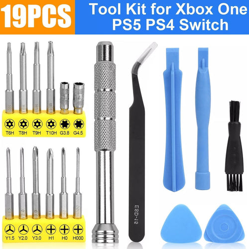 19-in-1 Cleaning & Repair Tool Kit For, Controllers Screwdriver Set for Console Compatible with, /Series/Elite/360, S...