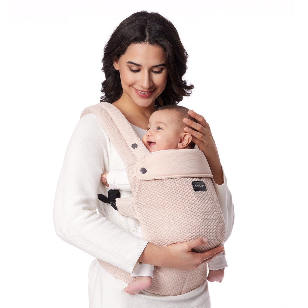Momcare Bundle: PureHug Baby Carrier Khaki Color and Postpartum Petite Belly Band