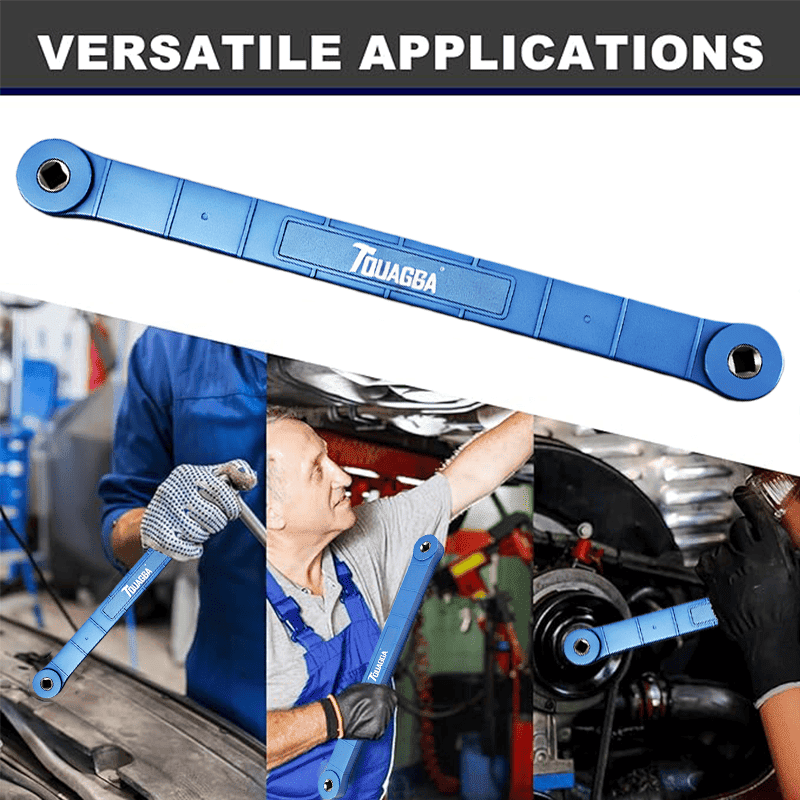 Extension Wrench Set for Tight Spaces, Universal Reach Extension Tool with 1/2", 3/8" & 1/4" Square Drive Adapters, Z... - Image 6