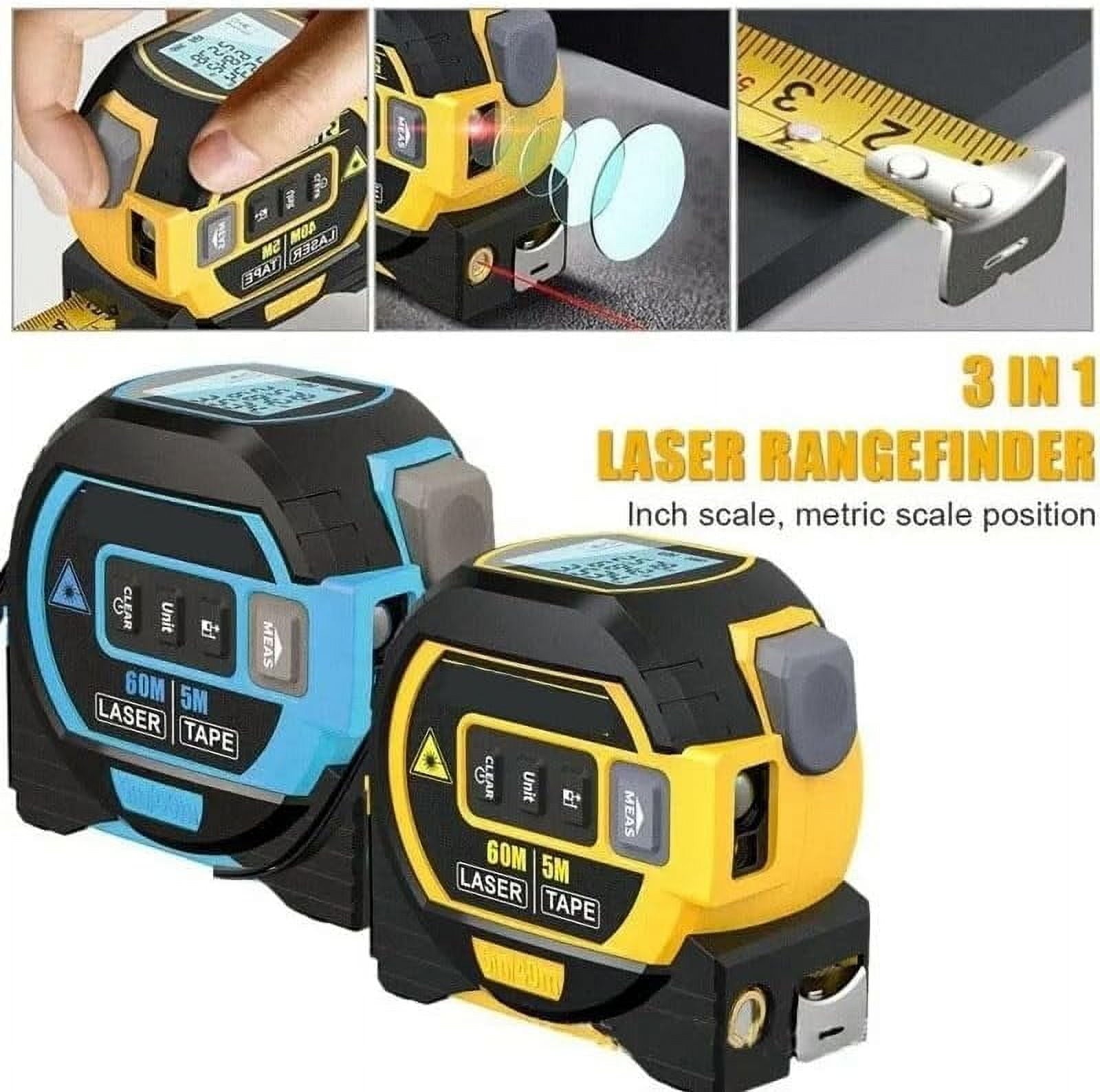 3-in-1 Infrared Laser Tape Measuring,Digital Tape Measure with Laser,Laser Rangefinder with LED Display,Laser Measuri... - Image 2