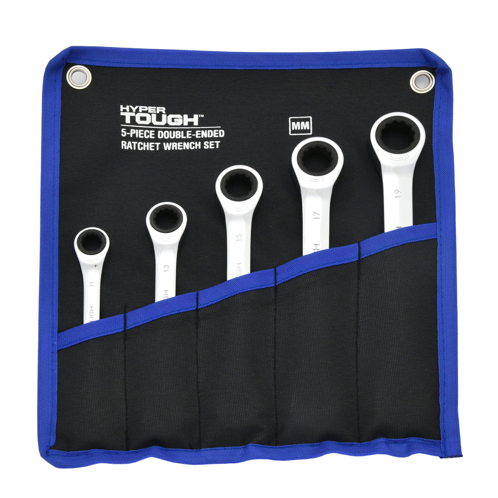 5-Piece Metric Double End Ratchet Wrench Tool Set, Hand Tools - Image 3