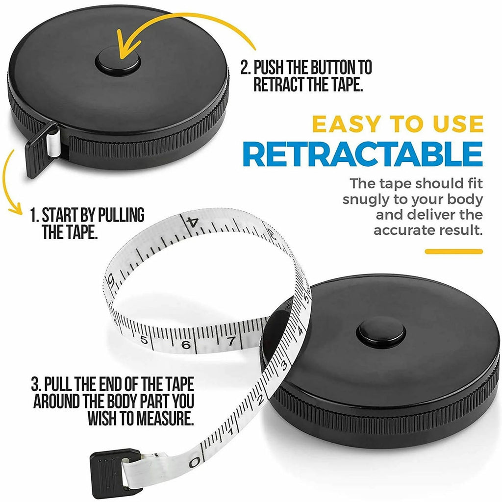 Tape Measure for Body Measuring Tape, (Pack of 2) Dual Sided inch and cm, Portable, Retractable Soft Ruler Tool for M... - Image 2