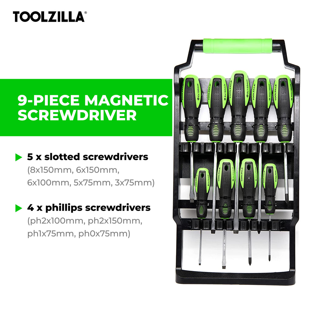 9 Piece Magnetic Screwdriver Set with Flathead Screwdrivers - Essential Tools for DIY Enthusiasts - Image 6