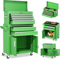 & Cabinet, Large Capacity 8-Drawer Rolling Box Organizer with Wheels Lockable, Green
