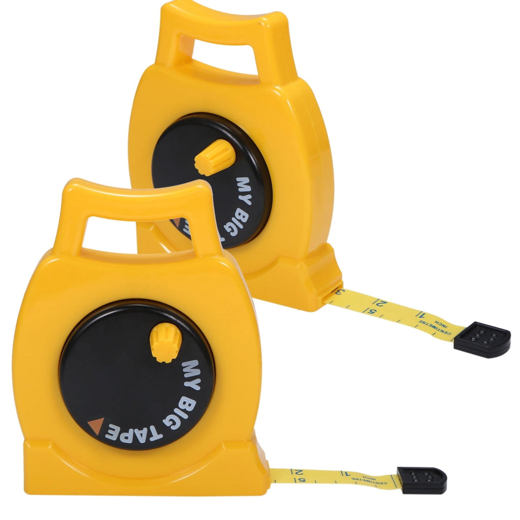 2 Pack 1 Meter Retractable Tape Measure,Soft Yellow Pocket Tape, Dual Scale (Inch/Metric),Mini Sewing & Craft Ruler,P...