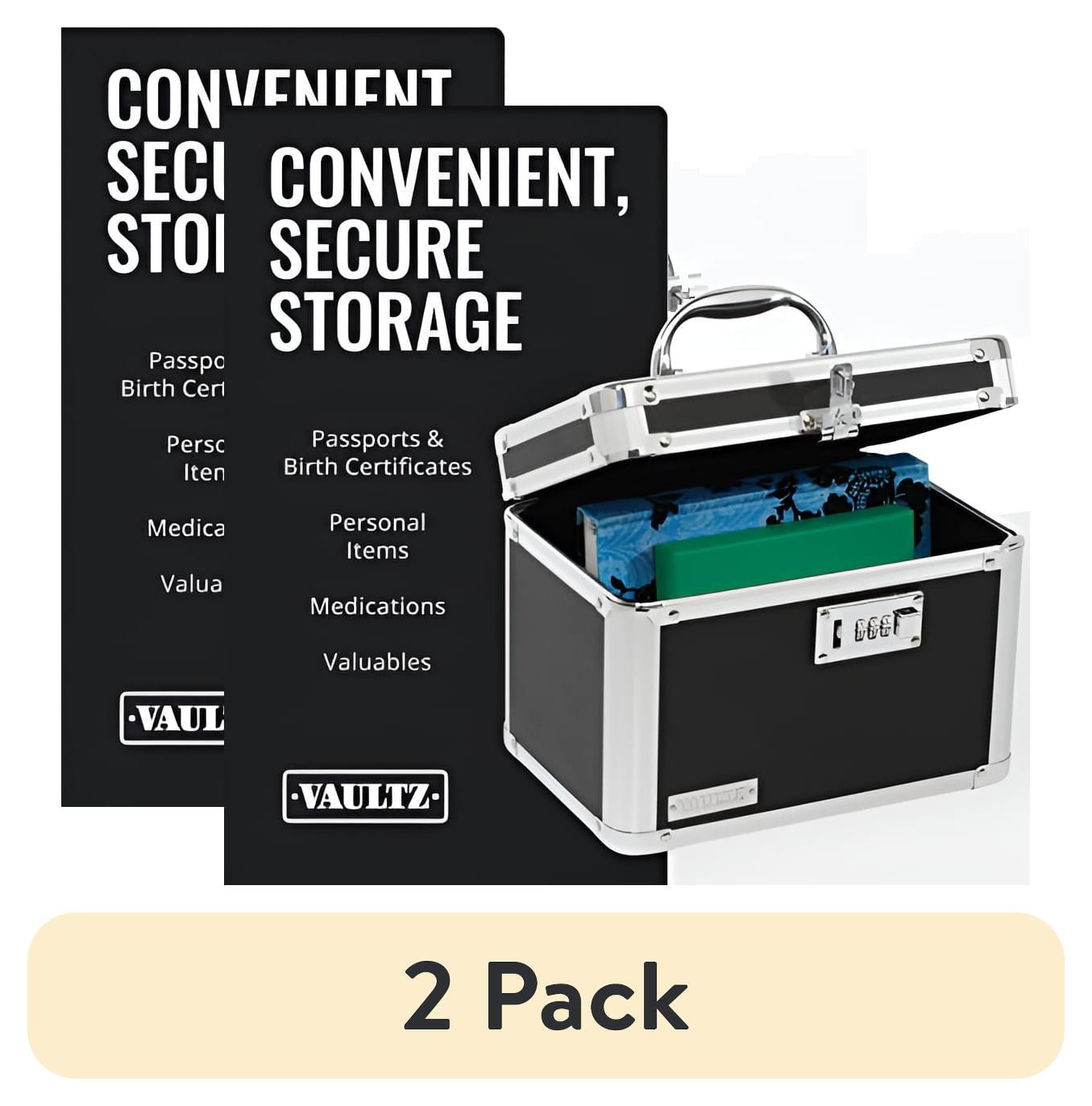 Combo Lock Storage Box, Black, Medium Density Fiberboard, VZ00102-2