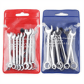 20 Pcs Open End Wrench Set, Mini Metric SAE Combination Set Thin, Ratchet Wrenches Mul pwm25