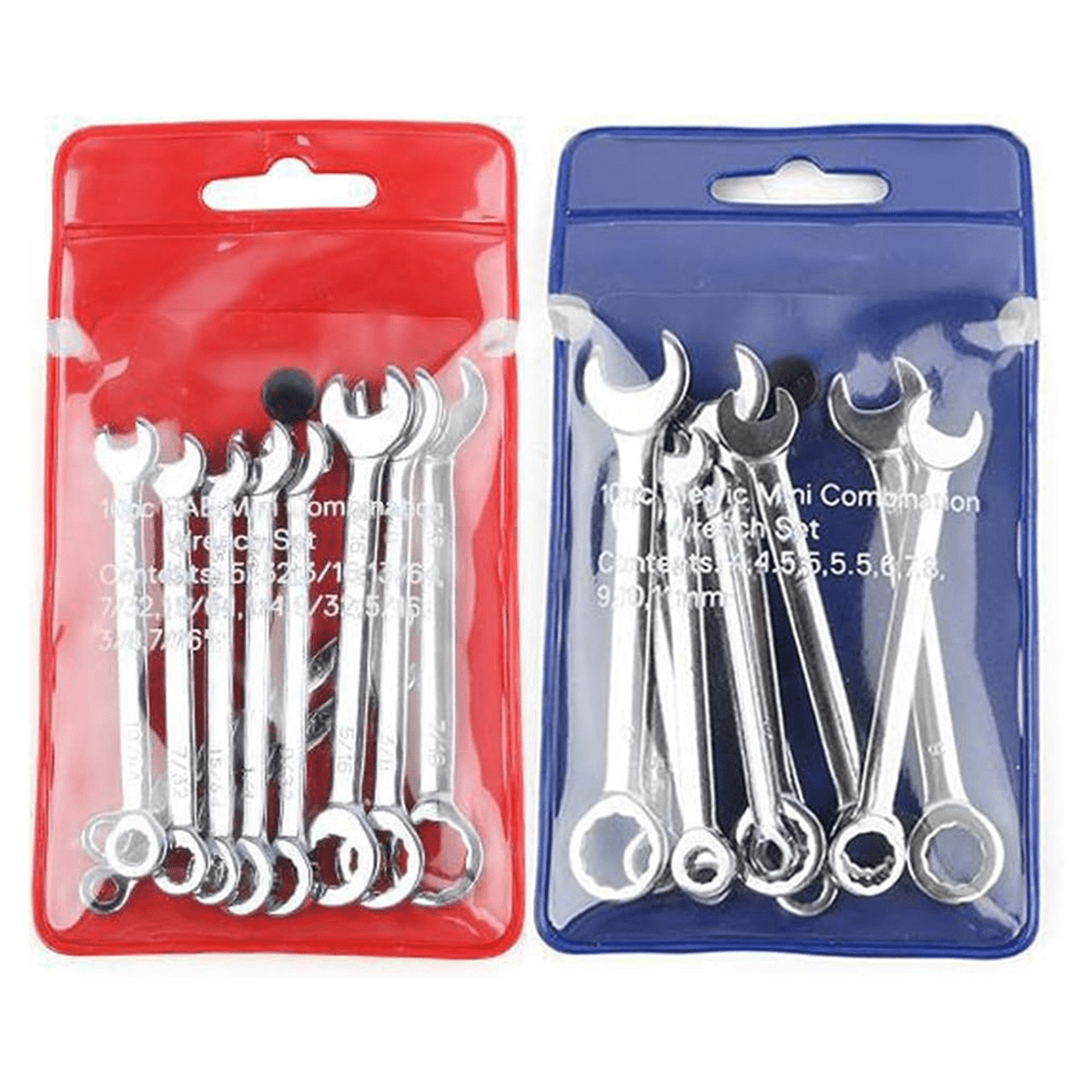 20 Pcs Open End Wrench Set, Mini Metric SAE Combination Set Thin, Ratchet Wrenches Mul pwm25