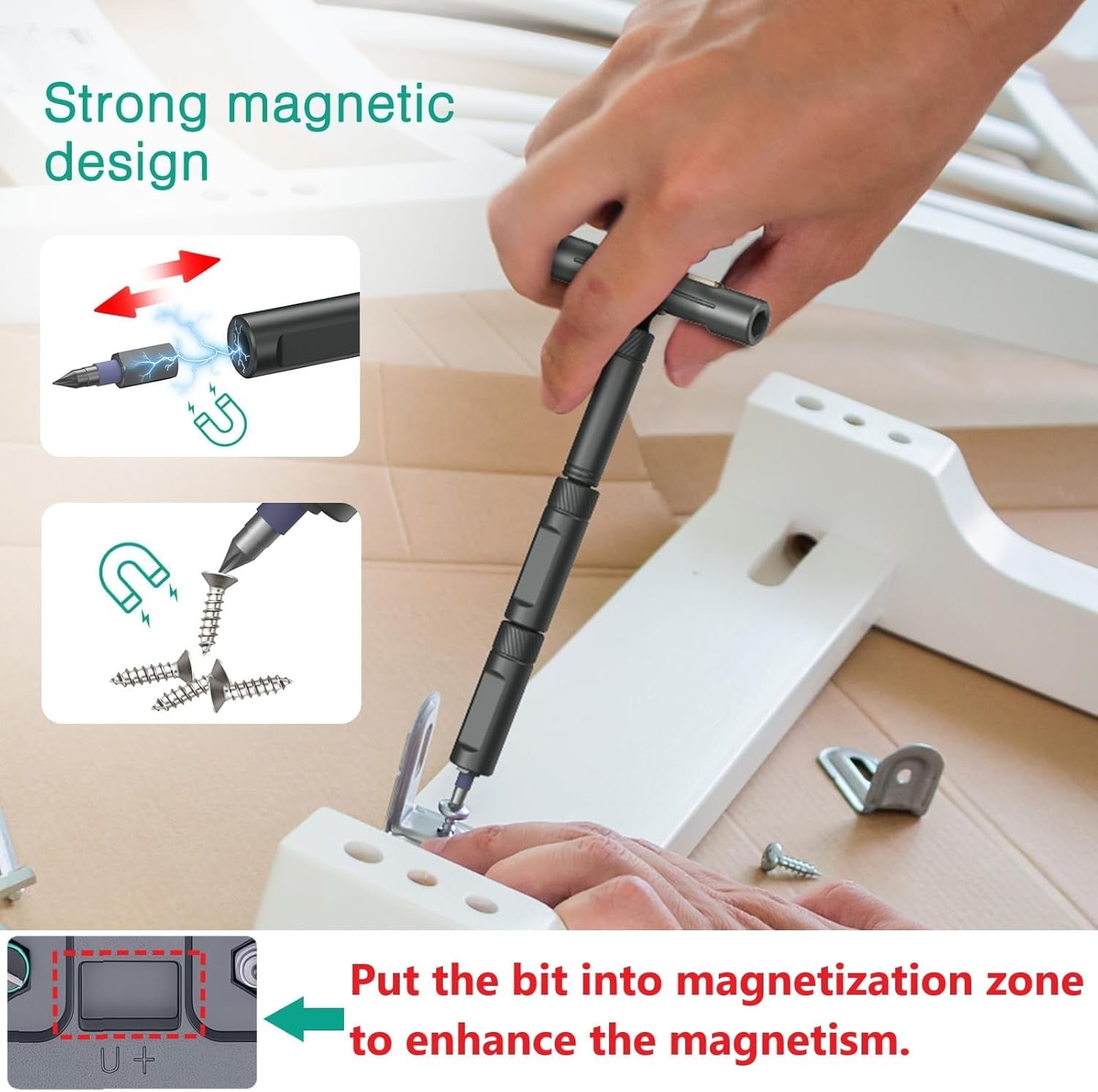 42 in 1 Magnetic Screwdriver Set, multi-purpose Ratchet Screwdriver Set, tool kit for home with Detachable Ratchet Handle, Portable Home Rep - Image 4