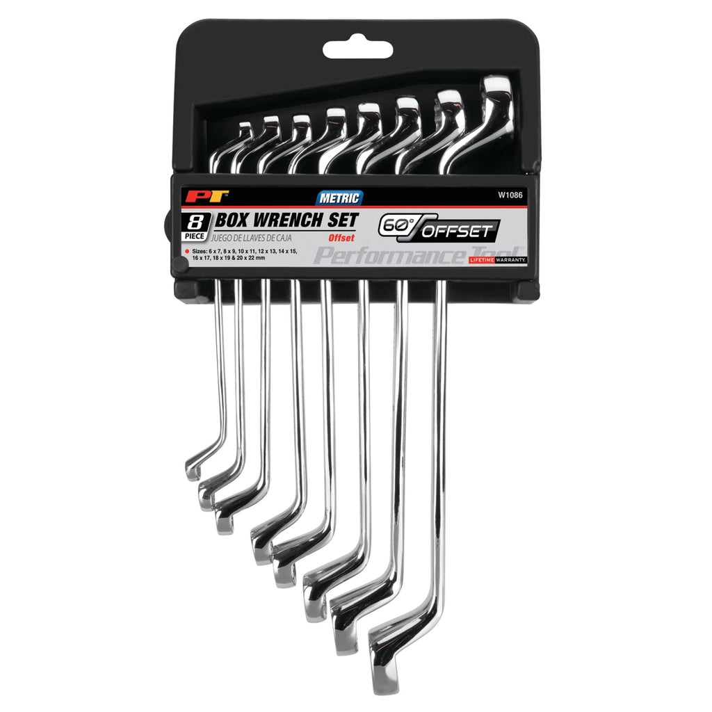 W1086 8Pc Offset Metric Box Wrench Set - Heavy-Duty Chrome Vanadium Steel Construction for Efficient Mechanics and DI... - Image 3