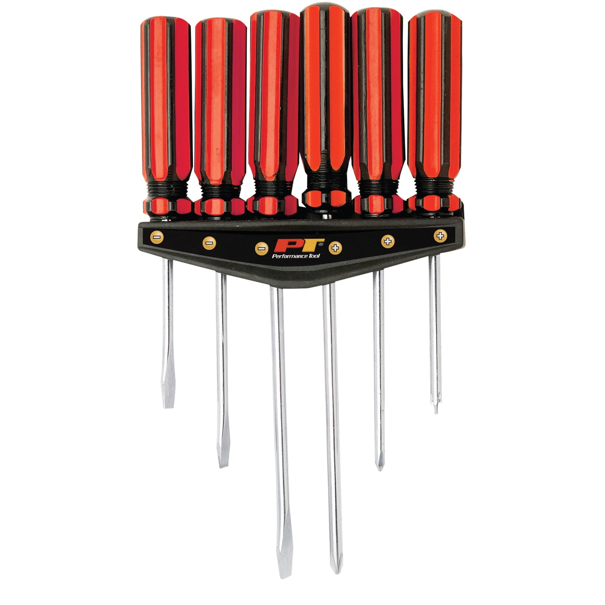 W1785 6 Pc. Screwdriver Set - Phillips, Slotted, Alloy Steel Shafts, Chrome-Plated, Fluted Handles, Added Length for ... - Image 3