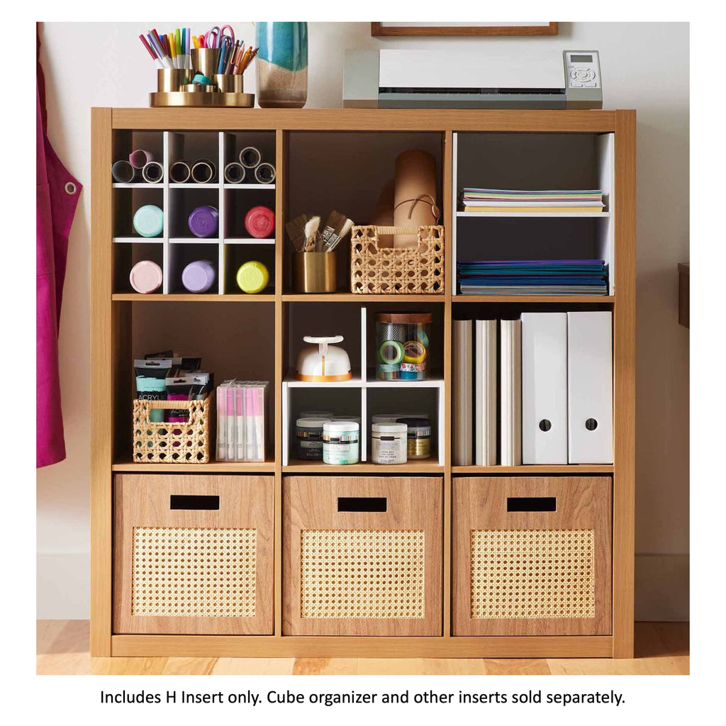 Better Homes &amp; Gardens H Shelf Insert for Cube Organizers, White Texture