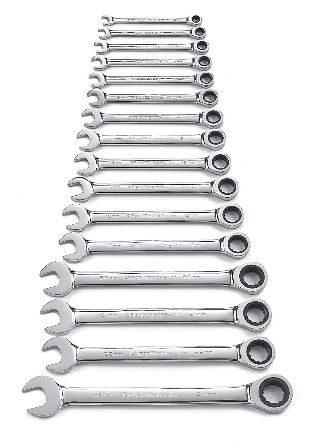 GearWrench 9416 16-Piece Metric Master Ratcheting Wrench Set - Image 2