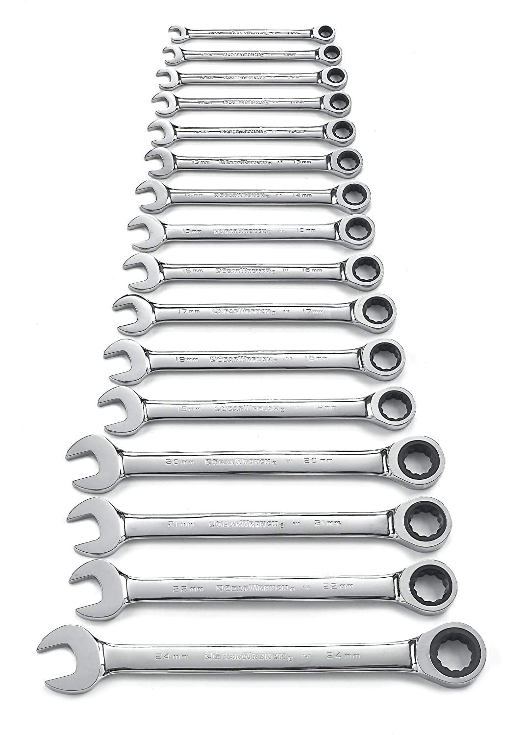 GearWrench 9416 16-Piece Metric Master Ratcheting Wrench Set - Image 2