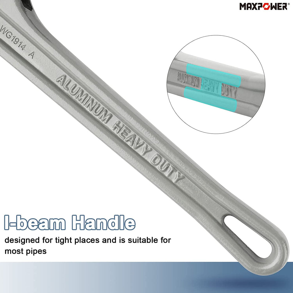 Pipe Wrench Set 10" 14" 18", Aluminum Plumber Wrenches, Straight Plumbing Wrench - Image 6