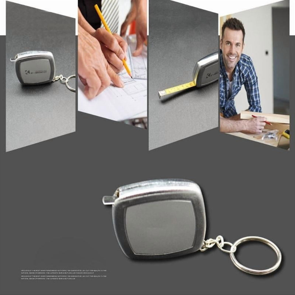 Keychain Tape Measure 2 Meters Small Steel Tape Measure Pocket Size Retractable Measuring Tape for Indoor Outdoor Use - Image 2