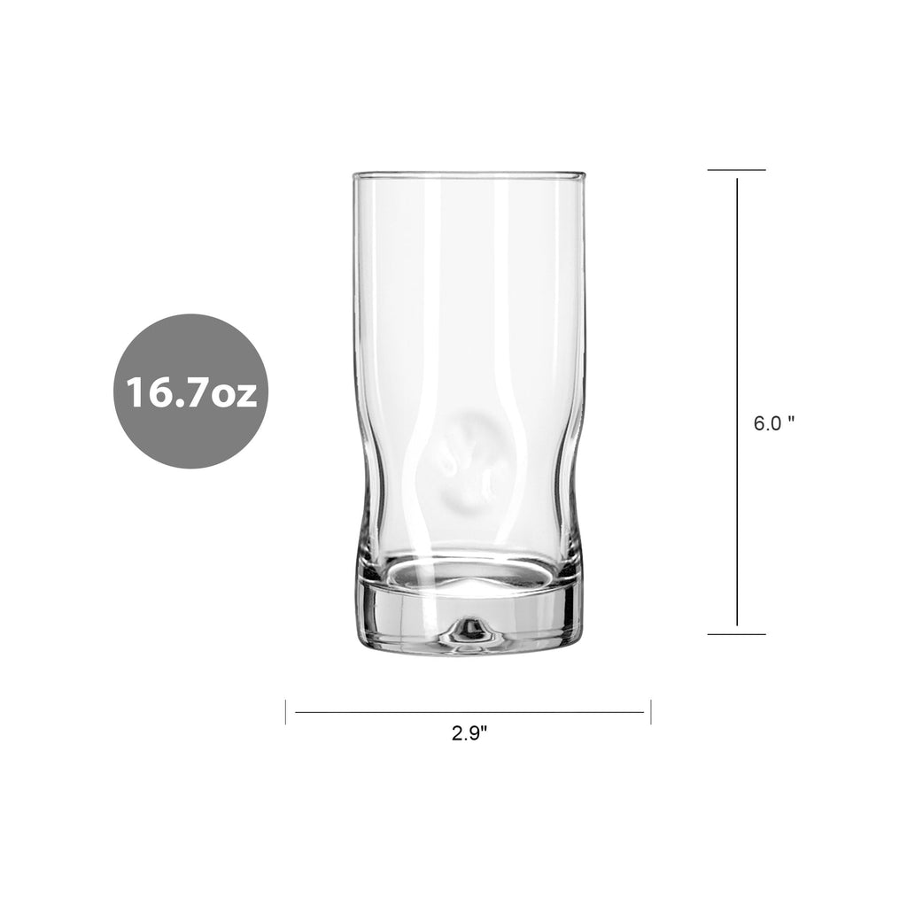 Better Homes &amp; Gardens Lyra Glass Drinkware Set, 16.7 oz, 4-Piece