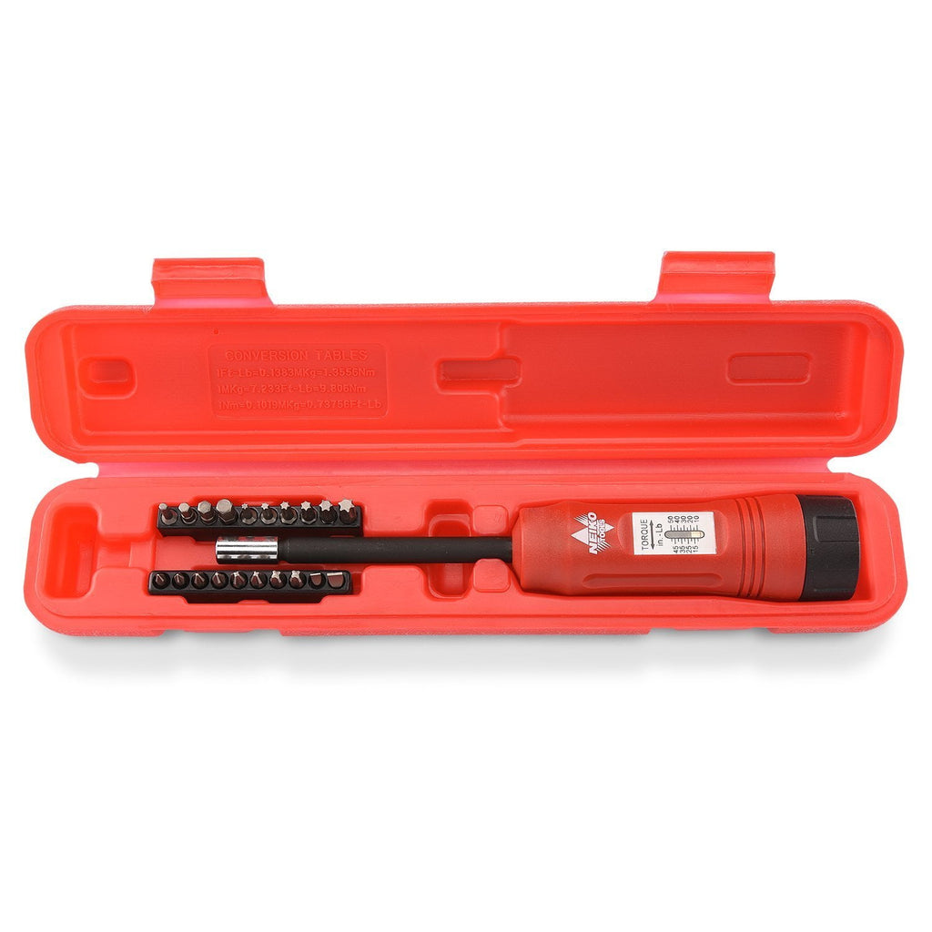10573B 1/4 Torque Screwdriver Set, 20 Hex Bits, 10 to 50 In-Lbs, Long Shank Screwdriver Torque Wrench, Adjustable Inc... - Image 4