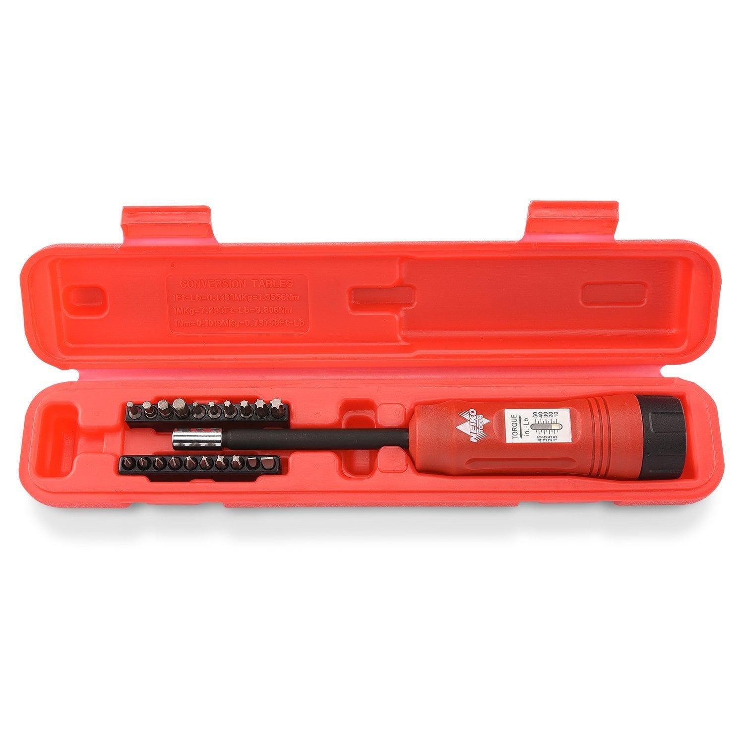 10573B 1/4 Torque Screwdriver Set, 20 Hex Bits, 10 to 50 In-Lbs, Long Shank Screwdriver Torque Wrench, Adjustable Inc... - Image 4