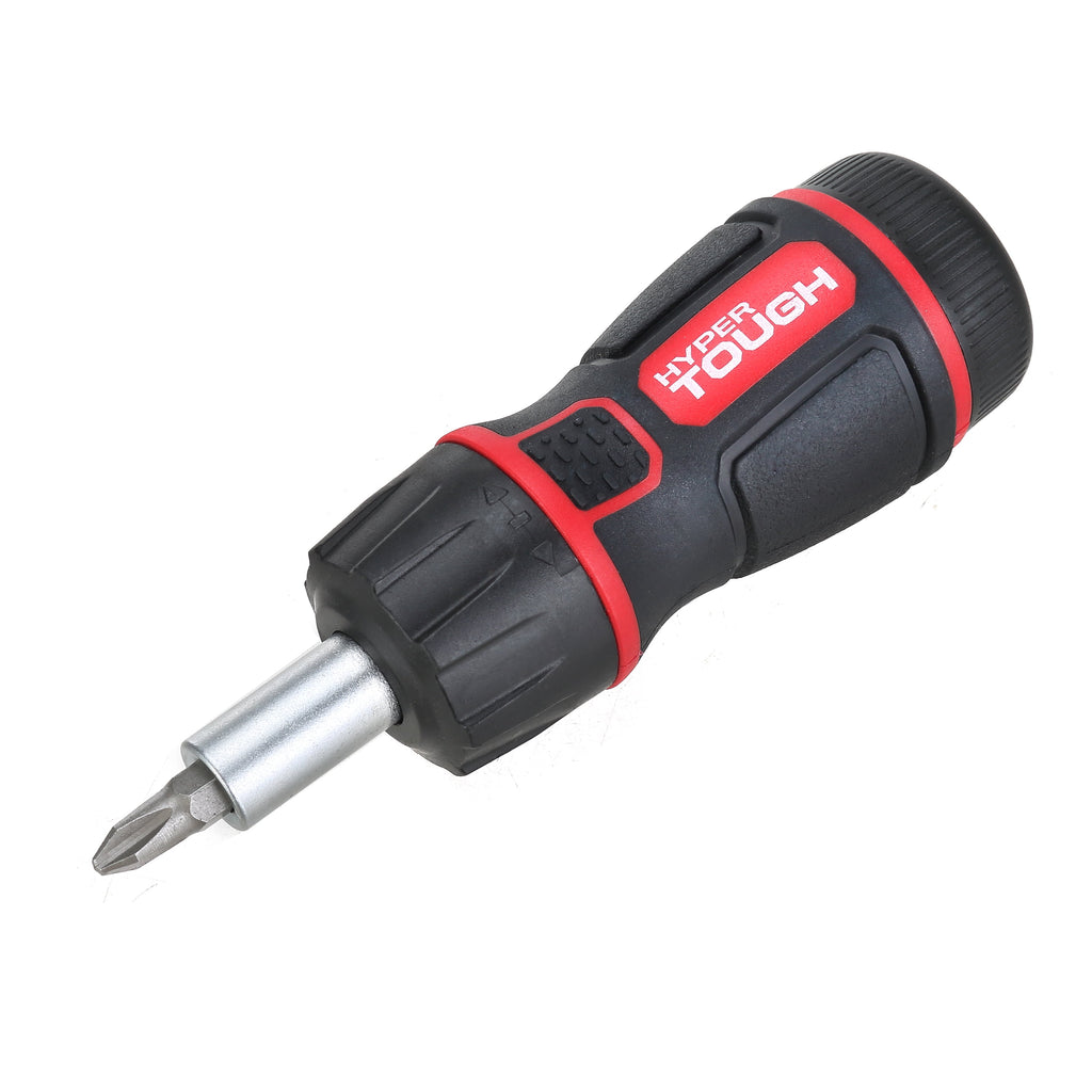 Hyper Tough 7 Piece Stubby Ratcheting Screwdriver Bit Set - Image 6