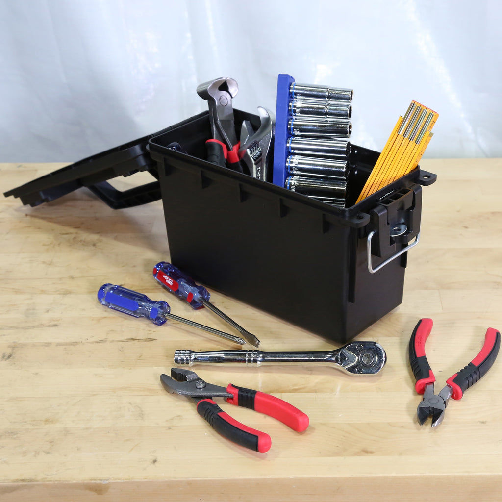Locking and Stacking Utility and Tool Box, Black Organization Box - Image 5