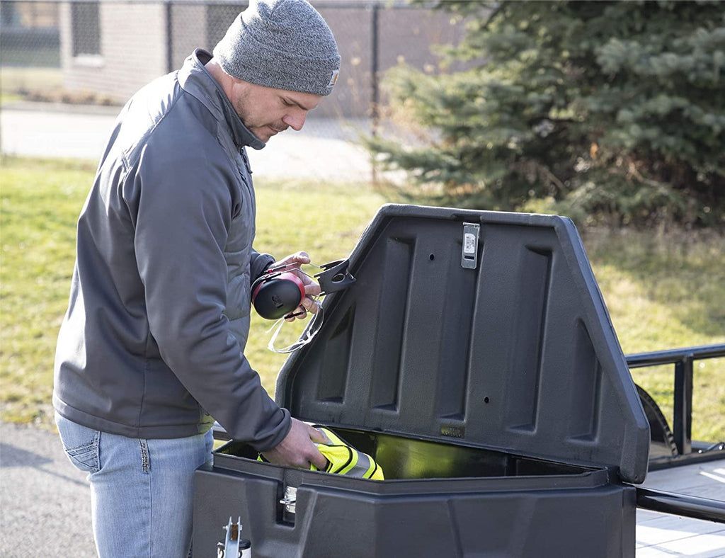 1701680 Trailer Tongue Truck Tool Cargo Storage Box, Black - Image 6