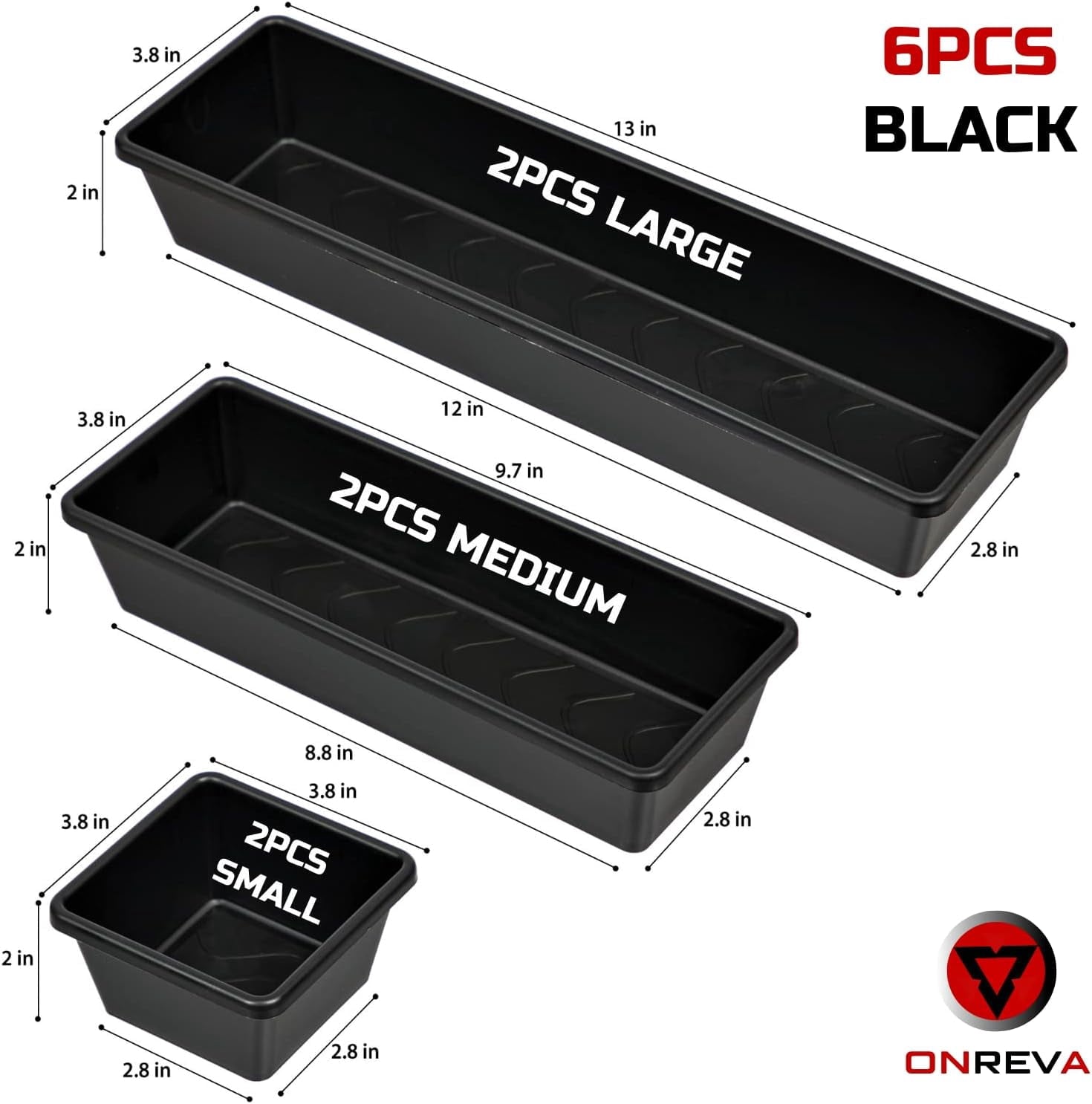 Tray Divider Set, Extra Large Trays, s and Storage Kit, Rolling Chest Drawer Bins, Hardware Screwdrivers Pliers Organ... - Image 2